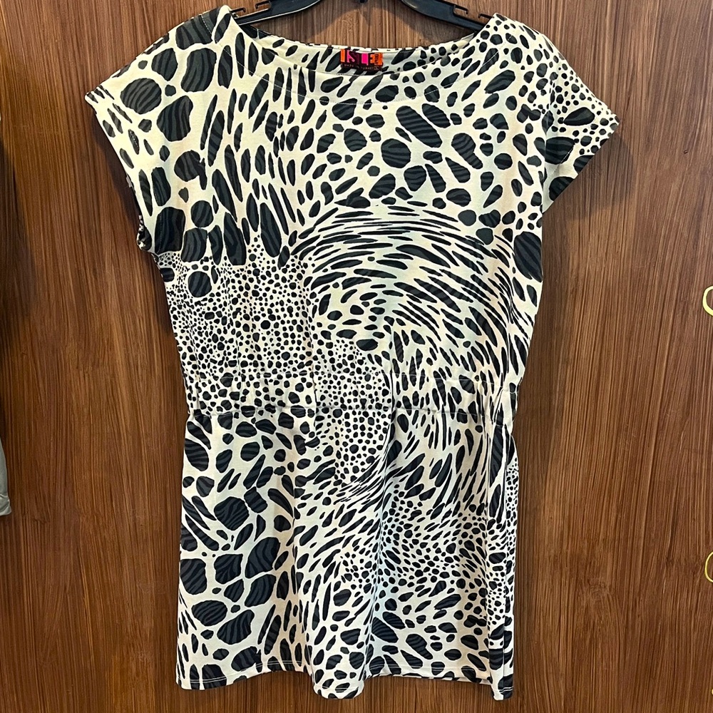 Isle Apparel Animal Print Dress